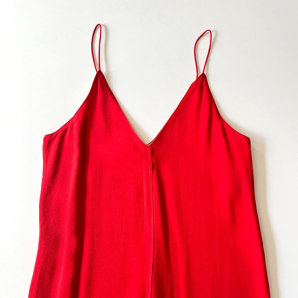 T by Alexander Wang Red Silk V-Neck Slip Dress Size XS - Picture 2 of 5